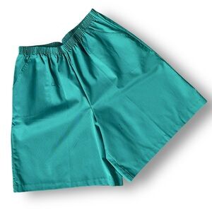 Women’s Elastic-Waist Green Shorts